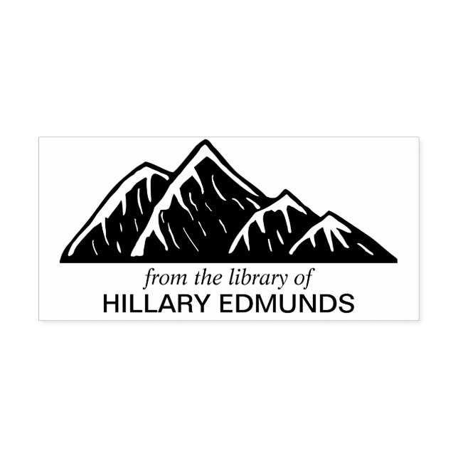 Ex Libris Mountains Rubber Stamp (Imprint)