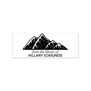 Ex Libris Mountains (Small) Rubber Stamp