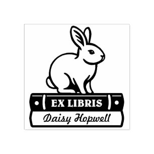 Ex Libris - Rabbit Rubber Stamp