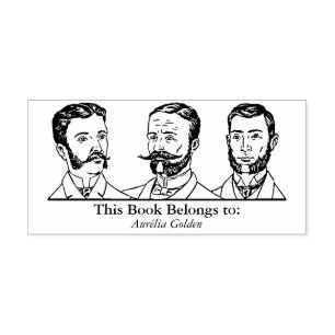 Ex Libris - Three Man v3 Rubber Stamp