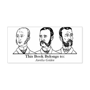 Ex Libris - Three Man v4 Rubber Stamp