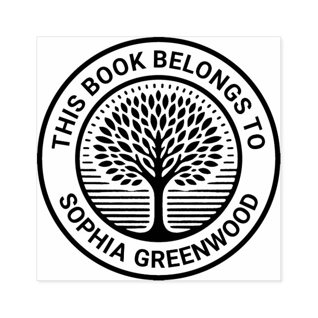 Ex Libris - Tree 03 Rubber Stamp (Imprint)