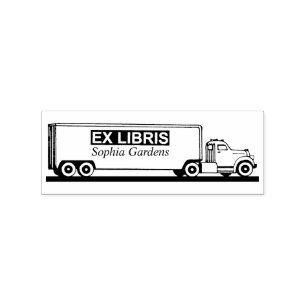 Ex Libris - Truck Rubber Stamp