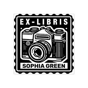 Ex Libris - Vintage Camera Rubber Stamp