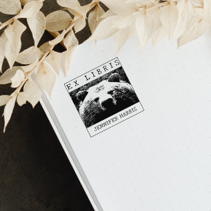Ex Libris, Wild Bear Book       Rubber Stamp