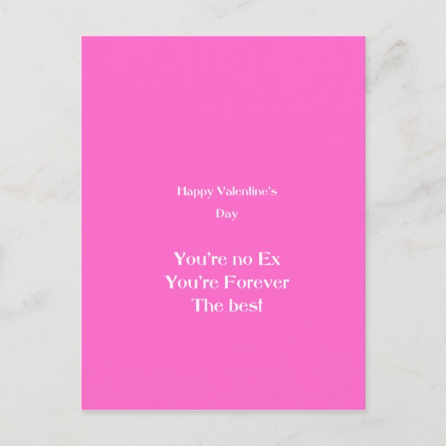 Ex lover valentine's day holiday postcard (Front)