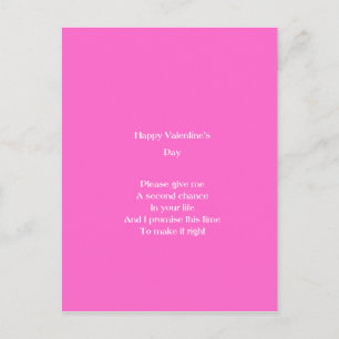 Ex-lover valentine's day holiday postcard