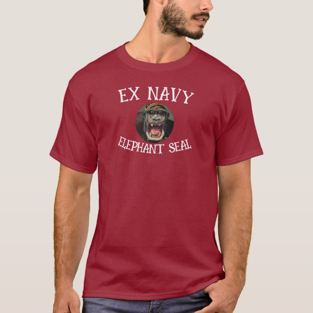 Ex Navy Elephant Seal Party TShirt Dinner HZ (Front)