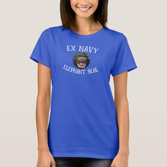 Ex Navy Elephant Seal Party TShirt Dinner HZ (Front)