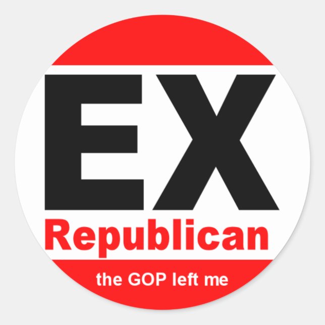 Ex-Republican Lapel Stickers (Front)