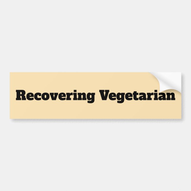 Ex-vegetarian  bumper sticker (Front)
