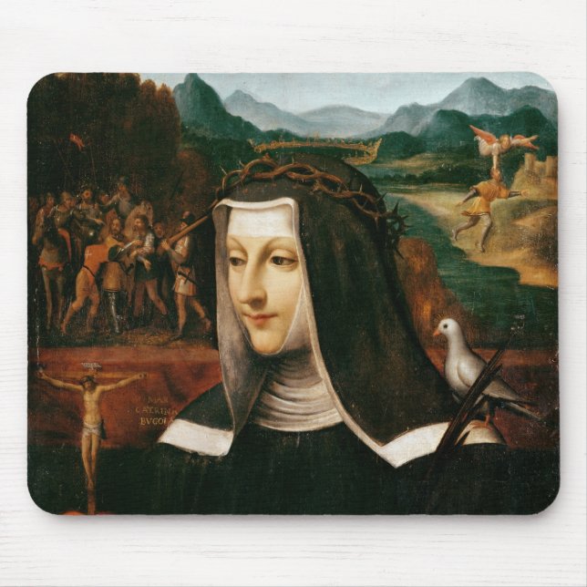 Ex Voto dedicated to St. Catherine of Siena Mouse Mat (Front)