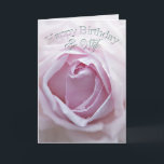 Ex-wife, Birthday card with a pink rose<br><div class="desc">A delicate pale pink rose in close up. A gorgeous Birthday card that you can customise to convey your own sentiments.</div>