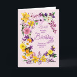 Ex Wife Birthday Flower Frame Card<br><div class="desc">A floral birthday card wishing for a wonderful birthday to an ex-wife. A frame of many kinds of flowers with a heartfelt message to have a wonderful birthday.</div>