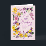Ex Wife Birthday Flower Frame Card<br><div class="desc">A floral birthday card wishing for a wonderful birthday to an ex-wife. A frame of many kinds of flowers with a heartfelt message to have a wonderful birthday.</div>
