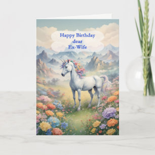 Ex Wife Birthday Unicorn Card
