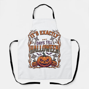 Exactly Days Till Halloween Jack Lantern Bats_1 Apron