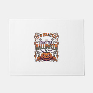 Exactly Days Till Halloween Jack Lantern Bats_1 Doormat