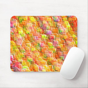 Exaggerated mess of embossed square overlays throw mouse mat