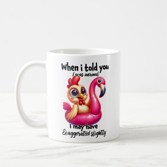 Exaggerated Normal Chicken-Flamingo Mug (Left)