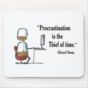 Exam motivational quote by Edward Young - Mouse Mat