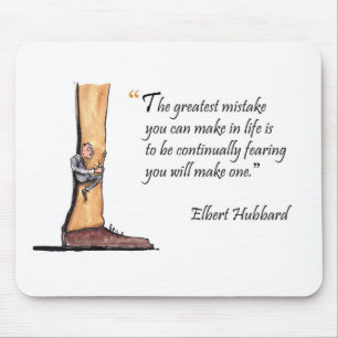 Exam motivational quote by Elbert Hubbard - Mouse Mat
