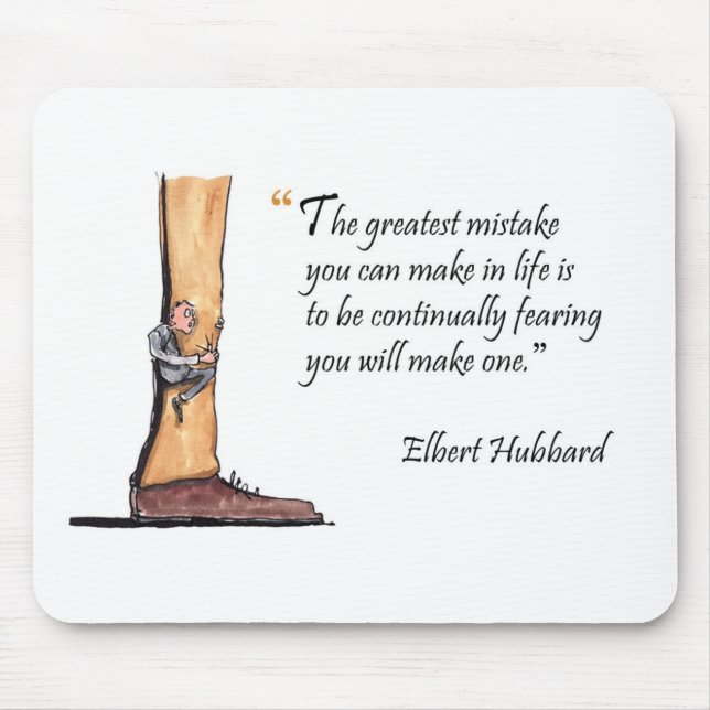 Exam motivational quote by Elbert Hubbard - Mouse Mat (Front)