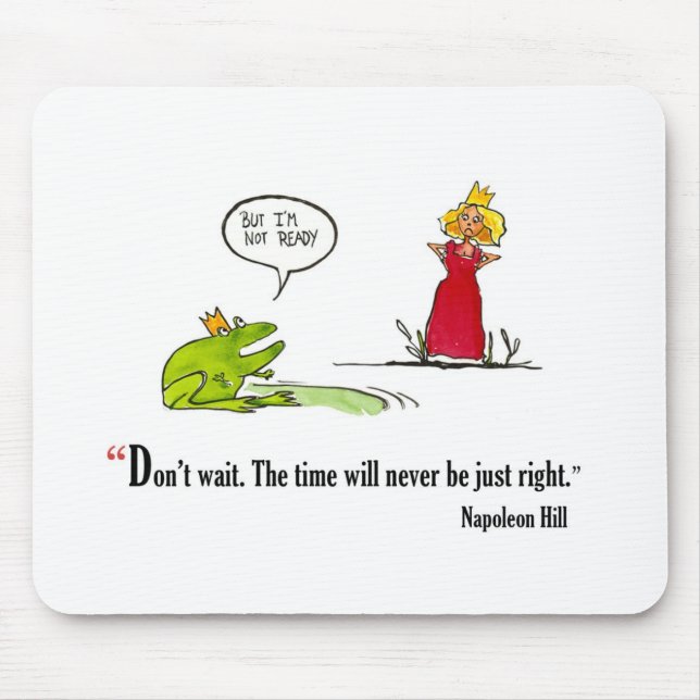 Exam motivational quote by Napoleon Hill - Mouse Mat (Front)