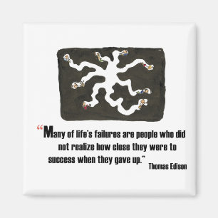 Exam motivational quote by Thomas Edison - Magnet
