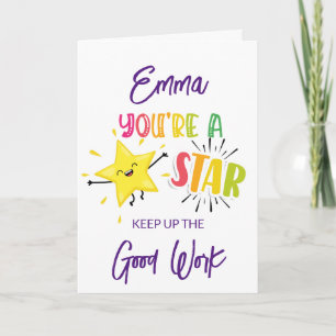 EXAM RESULTS WELL DONE, You're a star! Card