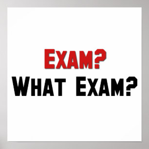 Exam? What Exam? Poster