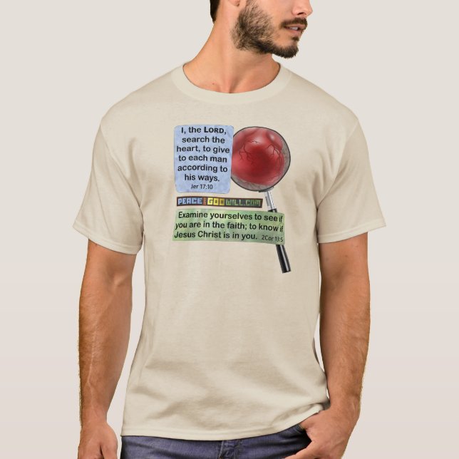 Examine Your Heart (w/web url) T-Shirt (Front)