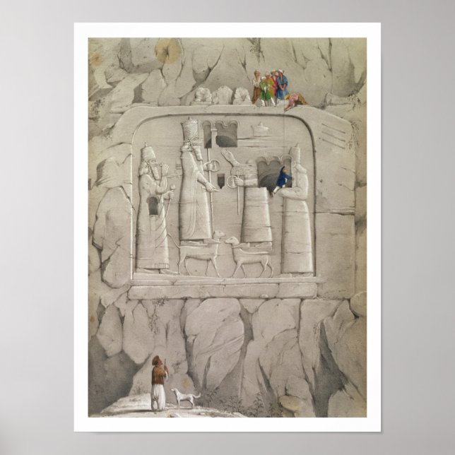 Examining an Assyrian Rock Sculpture, from 'Discov Poster (Front)