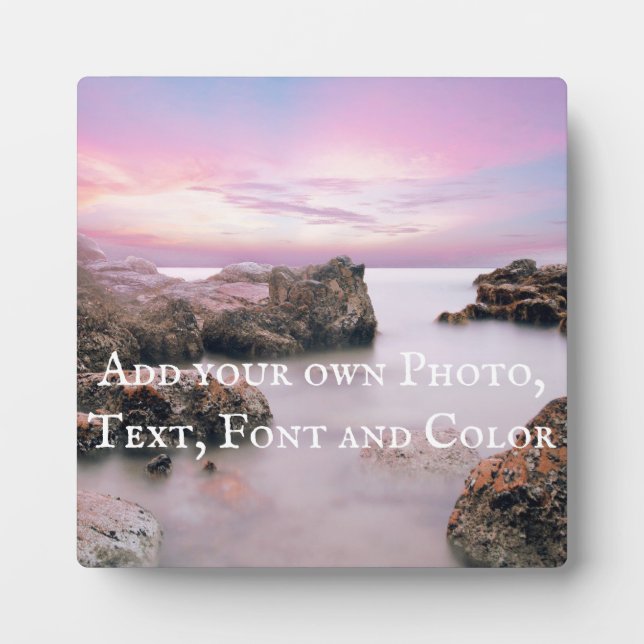 Example: Add your own Photo, Text, Font and Colour Plaque (Front)