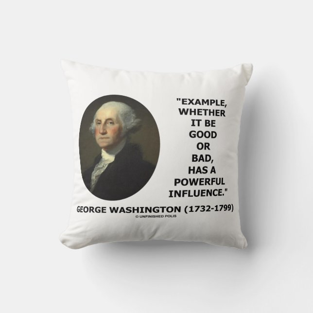 Example Good Or Bad Powerful Influence Washington Cushion (Front)