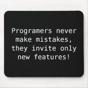 EXAMPLE: ONLY COLOR / black + your funny text Mouse Mat