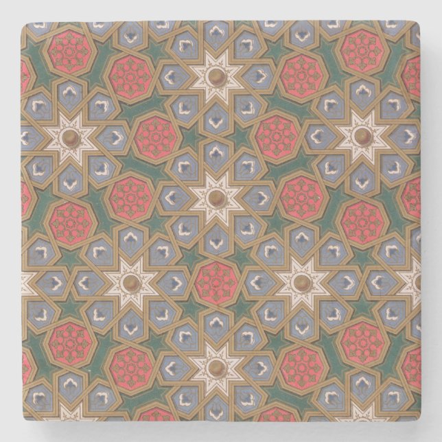 Examples of ceiling decorations, from 'Arab Art as Stone Coaster (Front)