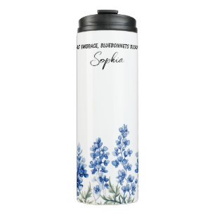 exas Bluebonnets with Verse Personalised  Thermal Tumbler