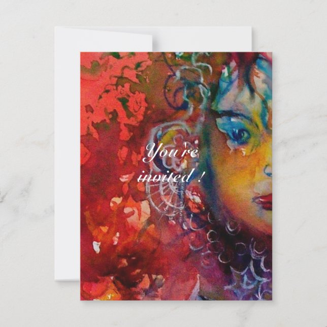 EXCALIBUR 1, bright red ,pink purple Invitation (Front)