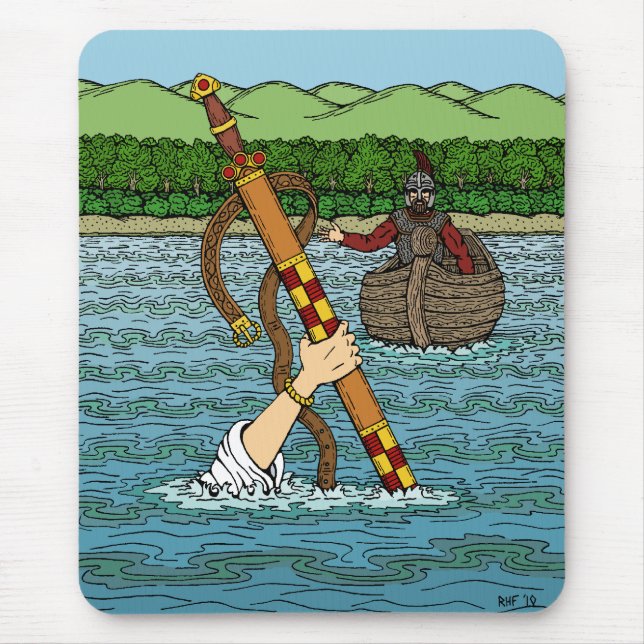 Excalibur and Arthur Mouse Mat (Front)