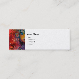 EXCALIBUR , bright red ,pink blue metallic gold Mini Business Card