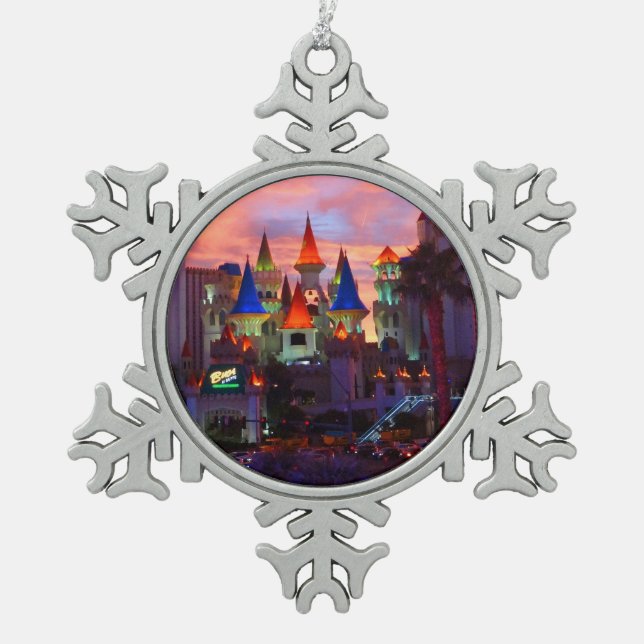 Excalibur Hotel #4-2 Snowflake Ornament (Front)