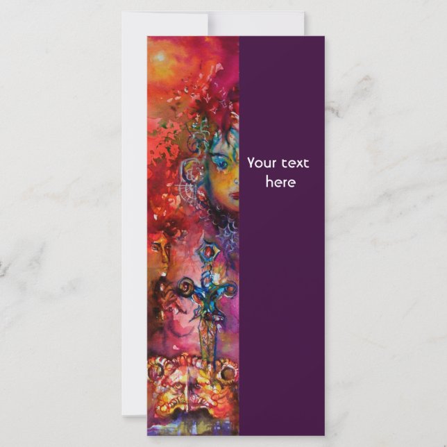 EXCALIBUR Magic Sword ,Arthurian Legend Red Purple (Front)