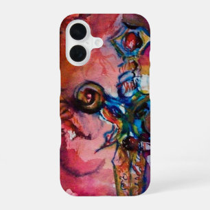 EXCALIBUR /MAGIC SWORD Fuchsia Red Pink Fantasy iPhone 16 Case