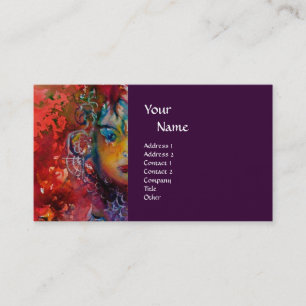 EXCALIBUR purple fuchsia blue red pink white Business Card