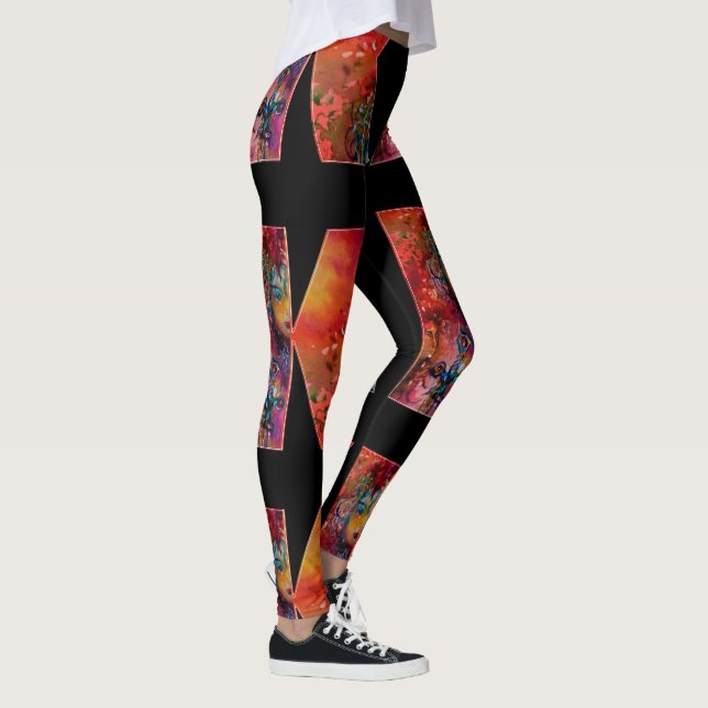 EXCALIBUR,QUEEN OF MAGIC SWORD Fantasy Monogram Leggings (Right)