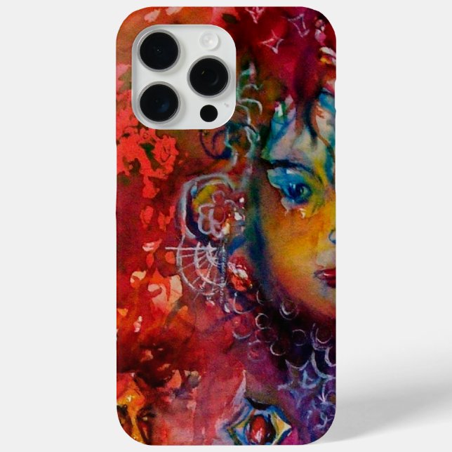 EXCALIBUR,QUEEN OF MAGIC SWORD Fantasy Red Yellow Case-Mate iPhone Case (Back)
