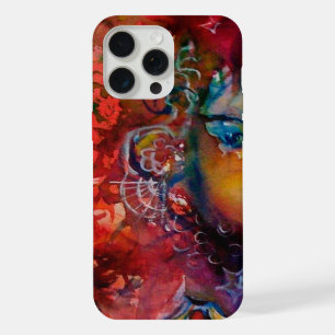 EXCALIBUR,QUEEN OF MAGIC SWORD Fantasy Red Yellow iPhone 15 Pro Max Case