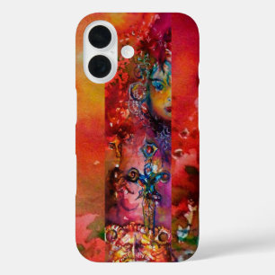 EXCALIBUR /QUEEN OF MAGIC SWORD Red Yellow Fantasy iPhone 16 Case