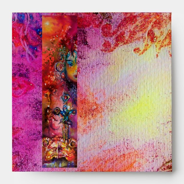 EXCALIBUR ,red purple pink yellow Envelopes (Front)